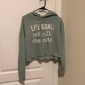 Sage Green "Life Goal: Pet All The Cats" Hoodie
